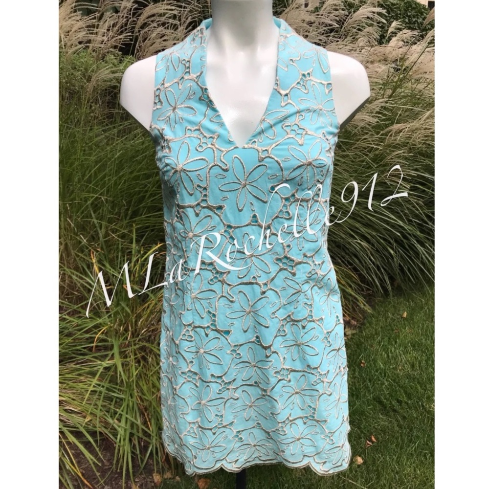 $298 LILLY PULITZER metallic sand dollar dress